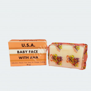 Омолаживающие мыло для лица с АНА кислотами U.S.A. Baby Face With AHA, 50 гр