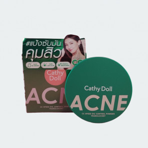 Компактная полупрозрачная матирующая пудра Антиакне Cathy Doll 12гр