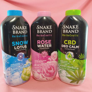 Охлаждающий дезодорирующий тальк для лица и тела Snake Brand, 250гр